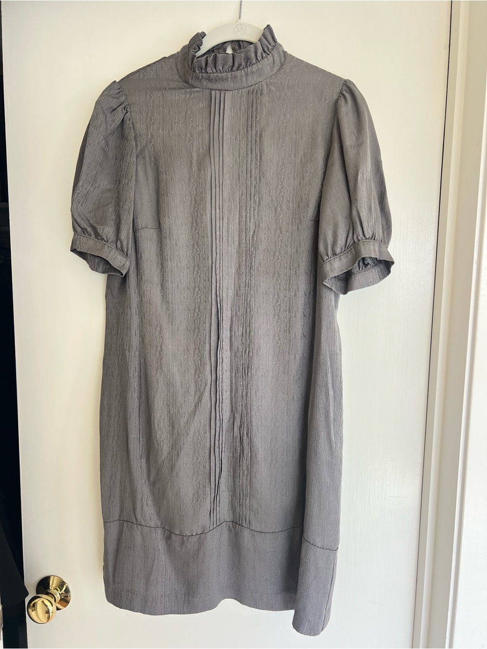 Trina Turk Silk Made in USA vintage High-Neck Short Sleeve Dress